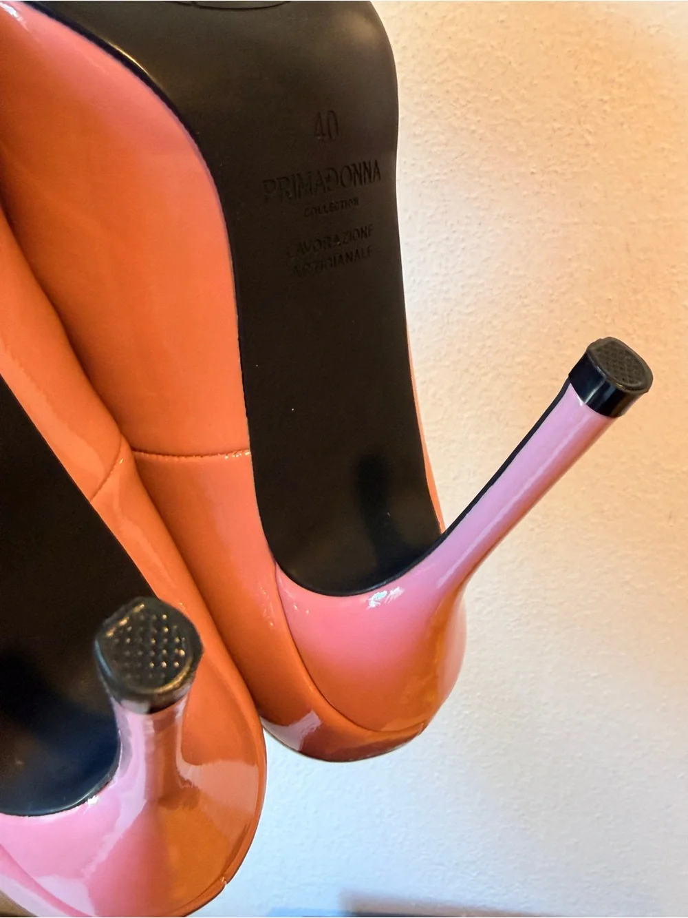 Prima Donna Collection Pink Patent Pointed-Toe Heels New in Box with bag